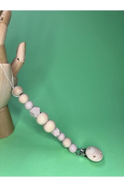 Gra Baby Accessories %100 Doğal Ahşap Emzik Zinciri