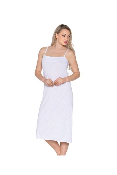 EC ERSOY COLLECTION SINCE 1964 Țesătură din bumbac pieptănat, respirabil, lycra, cămașă de noapte lungă confortabilă