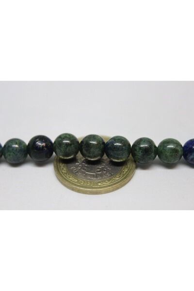 Yasamtohumu Azurit Sa kamenčićima narukvica - pola niza 8mm, dužina 18cm (BOJ...