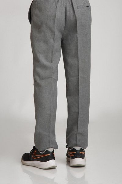 BayBayan Gray Ribbed Lycra Children's School Pants - Waist Quality and Convenient