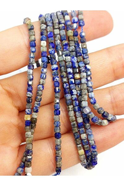 Yasamtohumu Brățară în formă de cub de piatră lapis - șuviță de 2 mm (45308) ...