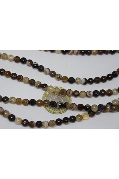 Yasamtohumu Bileklik Boy Akik Taşı Yarım Dizi 6mm (17306) (18CM UZUNLUĞUNDADIR)