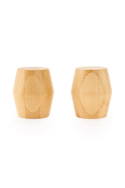 Naturalove 8 cm Wide Brown Bamboo Salt and Pepper Shakers