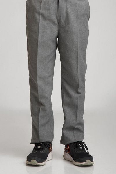 BayBayan Gray Ribbed Lycra Children's School Pants - Waist Quality and Convenient