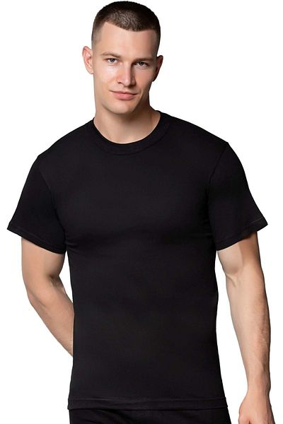 SEDEF YILDIZ Men's Combed Cotton Crew Neck Short Sleeve Undershirt