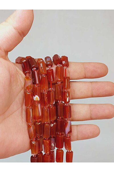 Yasamtohumu 7x12 мм Напівсерія браслет з агату - довжина 18 см (49936)