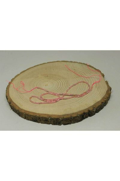Yasamtohumu Brățară din piatră de opal roz - jumătate de șuviță, 2 mm (17 cm lungime)