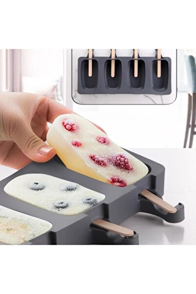 Genel Markalar Magnum Dondurma Kalıbı 4'lü Pratik Magnum Silikon Dondurma Kal...