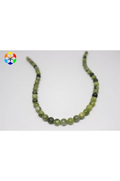 Yasamtohumu سوار من حجر اليشم - نصف سلسلة 8 مم، مناسب لطول 18 سم عالي الجودة