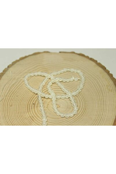 Yasamtohumu 4mm Selenite Rhinestone Half String Bracelet - 18cm Length