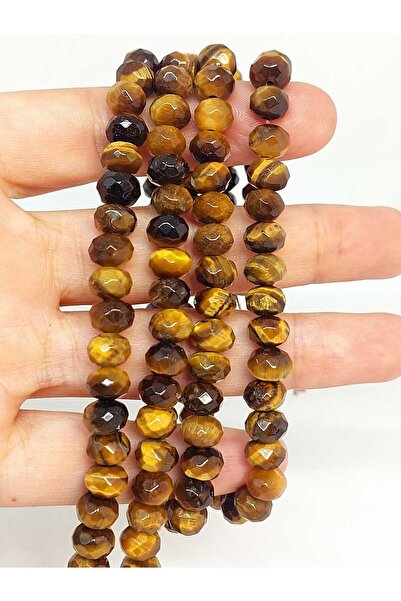 Yasamtohumu 5,5*7,5mm Ροδέλα Φαστέν Κομμένο Βραχιόλι Αγόρι Tiger Eye Stone - ...