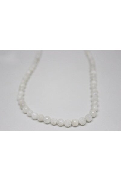 Yasamtohumu سوار نصف سلسلة 6 ملم - طول 18 سم حجر القمر