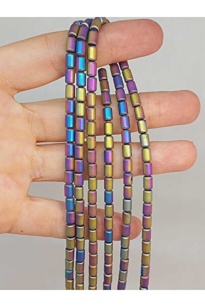 Yasamtohumu Dužina narukvice od hematitnog kamena - polovica lanca 4*5.5mm (1...