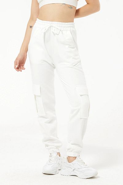 Go Veform Γυναικεία φούτερ White Cargo Pocket - ZN5033