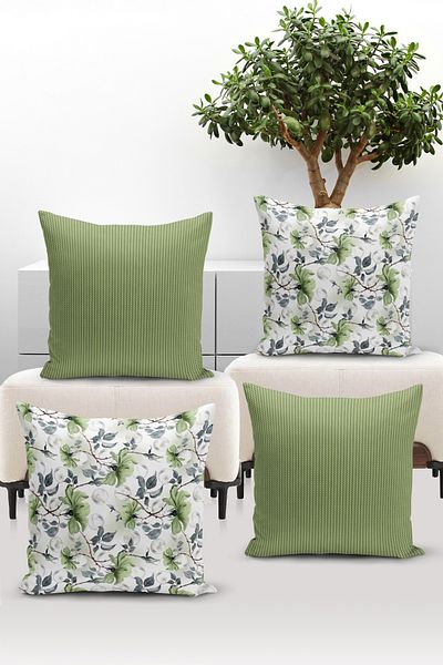 Filamente Double Sided Digital Printed 4-Piece Throw Pillow Cover Set - High Quality Washable Micropetek