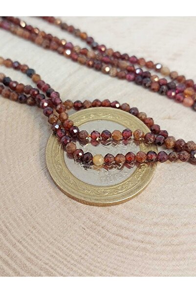 Yasamtohumu Bileklik Boy Lal (garnet - Granat ) Taşı Yarım Dizi 2mm (17CM UZU...