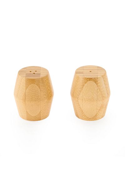 Naturalove 8 cm Wide Brown Bamboo Salt and Pepper Shakers