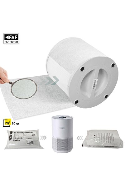 Genel Markalar Faf-10 Adet Xiaomi Smart Air Purifier 4 Kompakt Uyumlu Gümüş I...