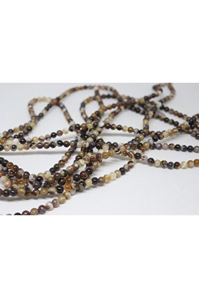 Yasamtohumu Bileklik Boy Akik Taşı Yarım Dizi 6mm (17306) (18CM UZUNLUĞUNDADIR)