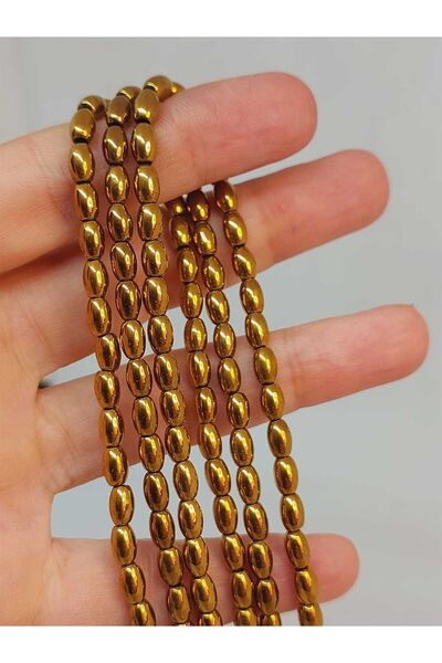 Yasamtohumu Размер на гривна с хематит - ечемичено нарязан половин низ 4*5,5 ...