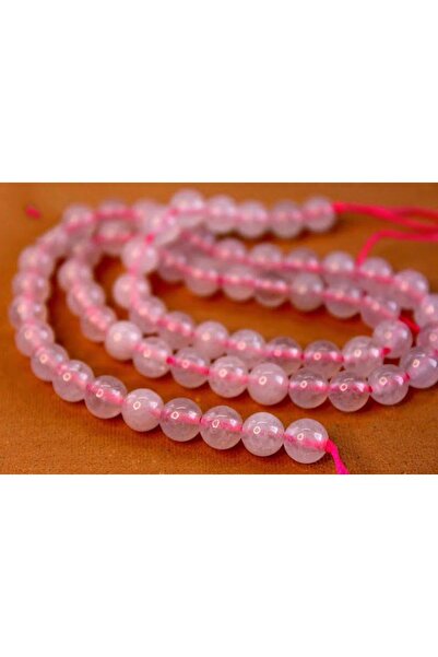 Yasamtohumu Bileklik Boy Pembe Kuvars Taşı Yarım Dizi 6mm (18CM UZUNLUĞUNDADIR)