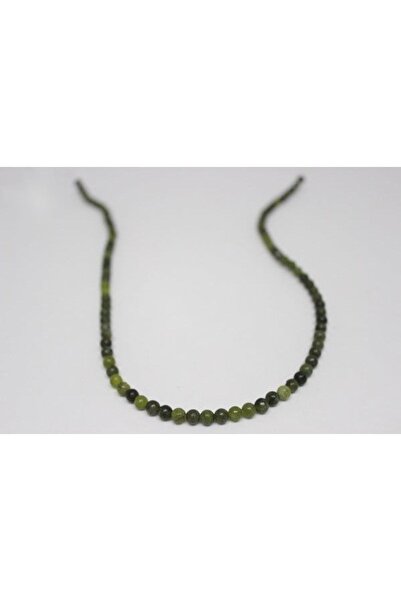 Yasamtohumu Bileklik Boy Yeşim Taşı Ela Quality Yarım Dizi 4mm (18CM UZUNLUĞUNDADIR)