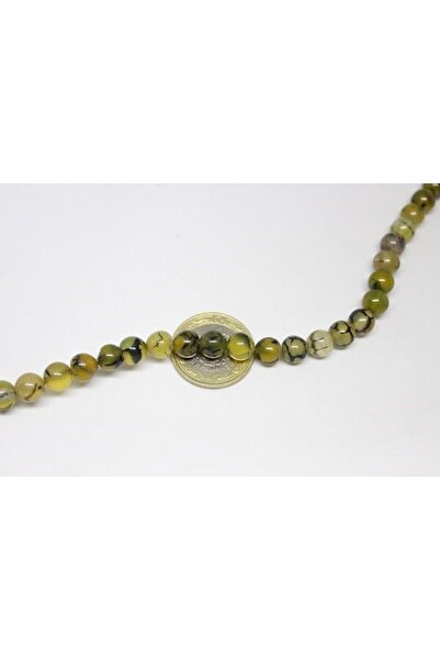 Yasamtohumu 8mm narukvica od žice, dužina od ahat kamena - 4203 (18cm dužine)