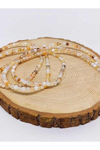 Yasamtohumu 4mm polu-niz narukvice dužine 18cm od ahat kamenja (44550)