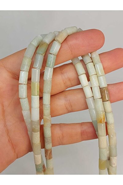 Yasamtohumu Narukvica od amazonitnog kamena - cilindar kroj 5.5x7.5mm, pola n...