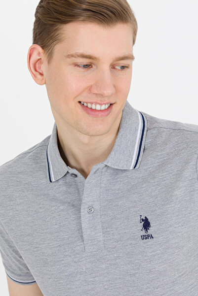U.S. Polo Assn. Γκρι ανδρικό μπλουζάκι