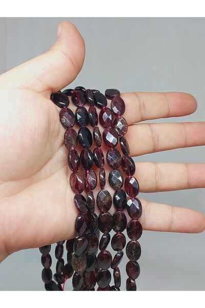 Yasamtohumu Bileklik Boy Lal (GARNET)(GRANAT) Taşı Şekilli Yarım Dizi 12*3.5m...