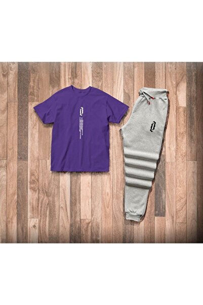MEİLİFENG Set de tricou și pantaloni de trening pentru bărbați, cu imprimeu v...