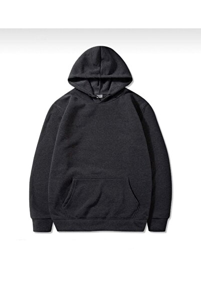 TA COLLECTİON Hanorac unisex Antresit Slim Fit cu glugă, interior complet bro...