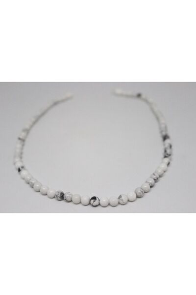 Yasamtohumu قلادة حجر هاولايت 6 ملم - مشبك عنبر