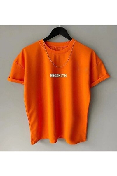MEİLİFENG Tricou unisex oversize cu imprimeu Brooklyn, cu mânecă scurtă, cu d...