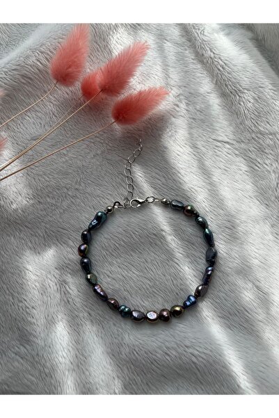 PelvedDesign Gerçek siyah inci bileklik