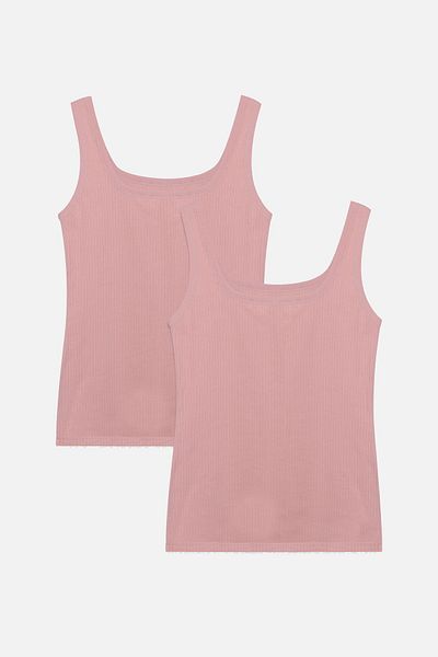 koza iç giyim Women's 2-Piece Thick Strap Corded Tank Top