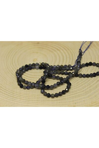 Yasamtohumu Гривна с воден сапфир, дължина на камъка - половин нишка 3 мм, дъ...