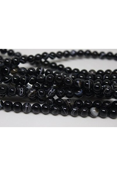 Yasamtohumu Bileklik Boy Akik Taşı Yarım Dizi 6mm (17309) (18CM UZUNLUĞUNDADIR)