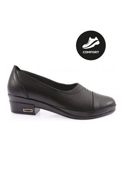 DGN Pantofi Confort dama Negru din piele naturala 1783222