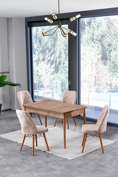 Hardalım Consept Manolya Atlantik Çam 80x130 Açılabilir Yemek Masası, Yemek M...
