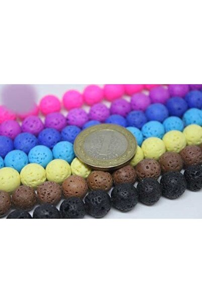 Yasamtohumu Narukvica od lava Sa kamenčićima tamnoplave boje - pola niti 10mm...