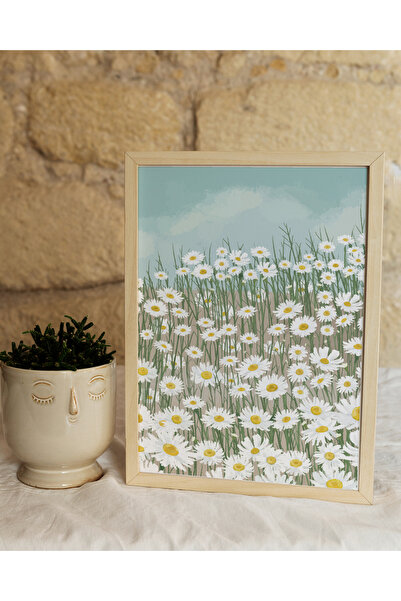 Ayışığı Dizayn Set de pictură de perete unică poster cu margine din lemn natu...