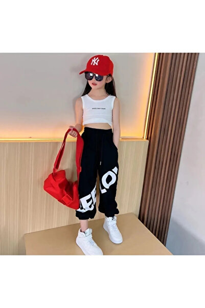 npLStore Digitalno štampana pamučna bezrukavka, letnji komplet za devojke sa ...