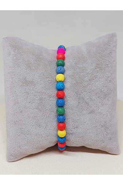 Yasamtohumu 6mm narukvica u mešovitim bojama - lava kamen (52384)