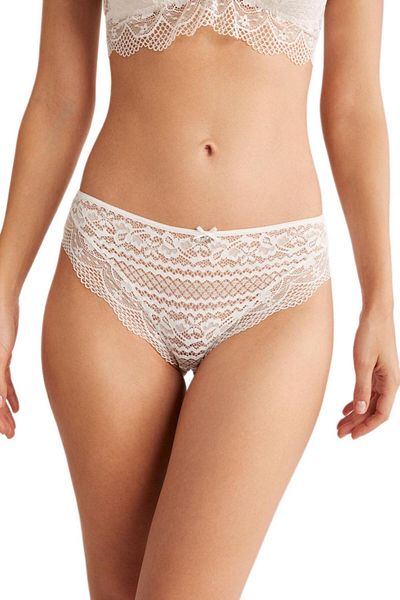 Kom Bridal Ecru Panties - Laser Cut and Lace