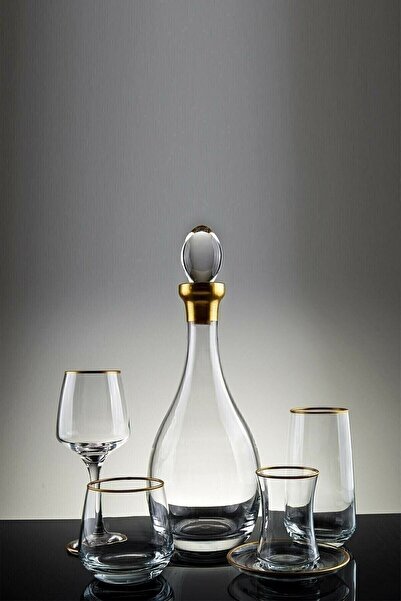 AHCAHOME Sglass Decor 61 Parça 12 Kişilik Atın Su Takımı Sofra Seti