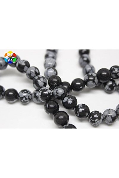 Yasamtohumu Narukvica od obsidijanskog kamena, dužina pahulje - pola niza 8 m...