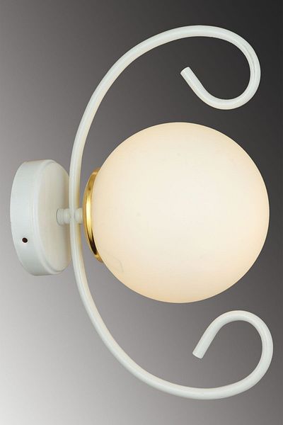 SONSUZ AYDINLATMA&AVİZE White Violet White Glop Glass Modern Sconce