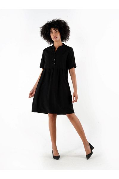 ALEXANDERGARDI Rochie confortabilă cu guler cu nasturi - B24-384 00